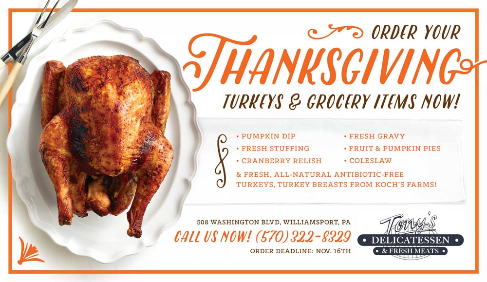 Thanksgiving Turkeys and grocery items now!